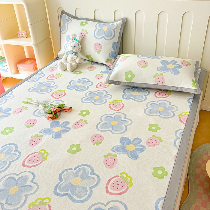 91家纺网 家纺一手货源 找家纺 （总）安哆啦家纺 安哆啦家纺 2024新款A类冰藤印花凉席