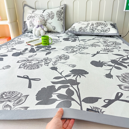 91家纺网 家纺一手货源 找家纺 （总）安哆啦家纺 安哆啦家纺 2024新款A类冰藤印花凉席