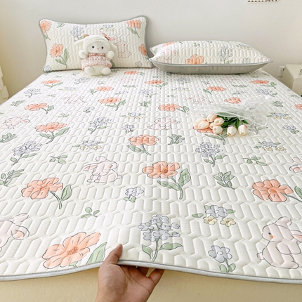 91家纺网 家纺一手货源 找家纺 （总）柒月家居 2024新款印花小清新床席款乳胶凉席系列