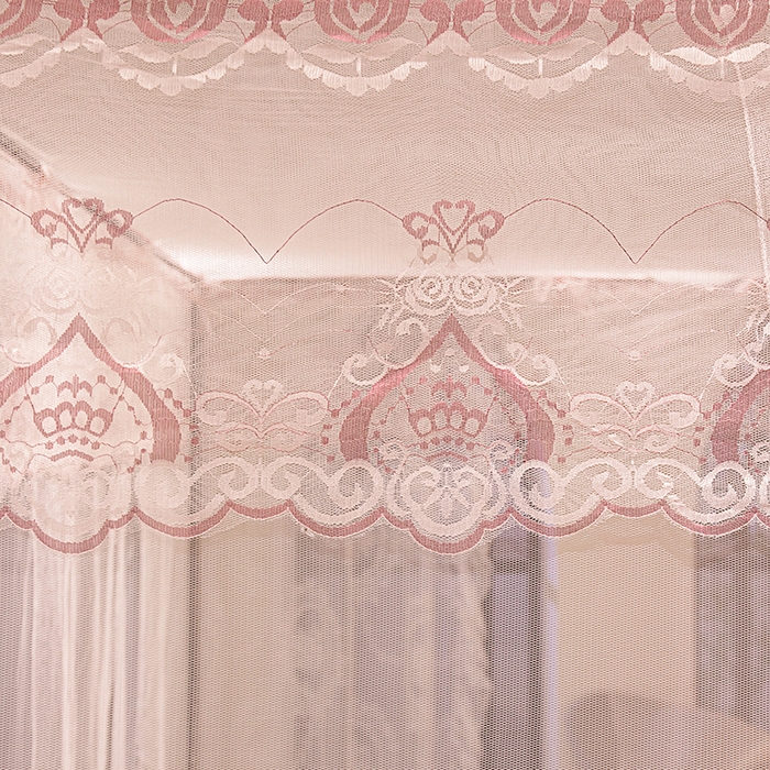 91家纺网 家纺一手货源 找家纺 千逸虹 2024年新款宫廷款落地蚊帐 玉色