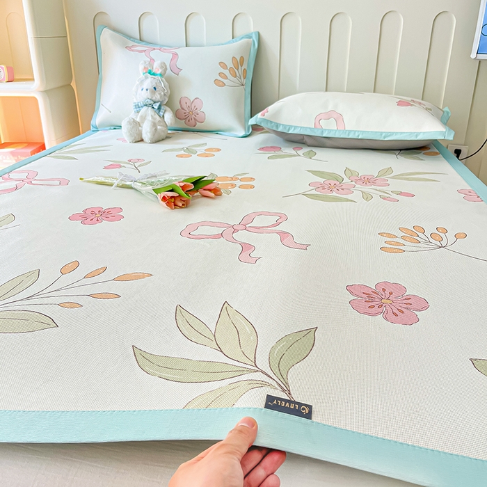 91家纺网 家纺一手货源 找家纺 安哆啦家纺 安哆啦家纺 2024新款A类冰藤印花凉席 蝶恋花-凉席款