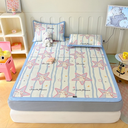 91家纺网 家纺一手货源 找家纺 （总）安哆啦家纺 安哆啦家纺 2024新款A类冰藤印花凉席