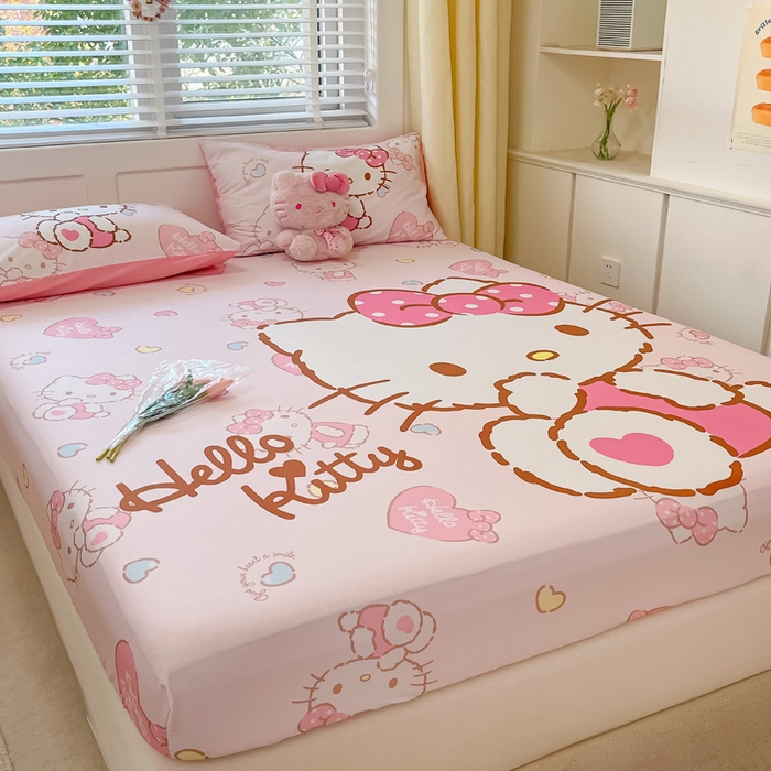 91家纺网 家纺一手货源 找家纺 （总）金爱家 2024新款全棉三丽鸥正版大版单品床笠