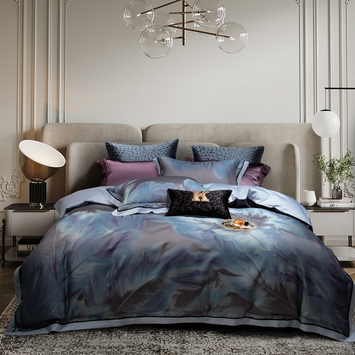 91家纺网 家纺一手货源 找家纺 （总）至爱今生 2024新款提花丝绵色织四件套 爱格伯特