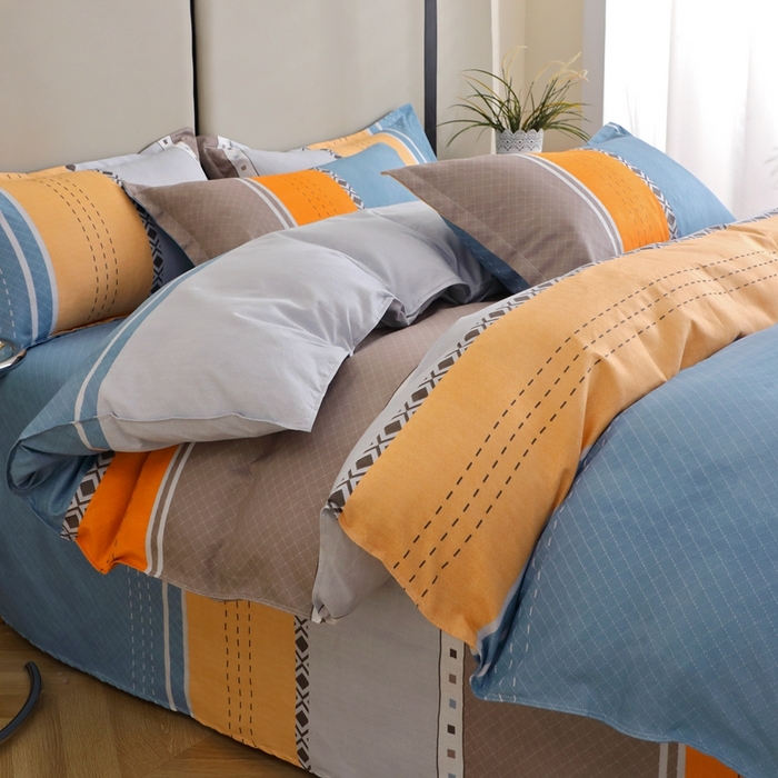 91家纺网 家纺一手货源 找家纺 北部居 2025新款加厚化纤四件套  暮春品调