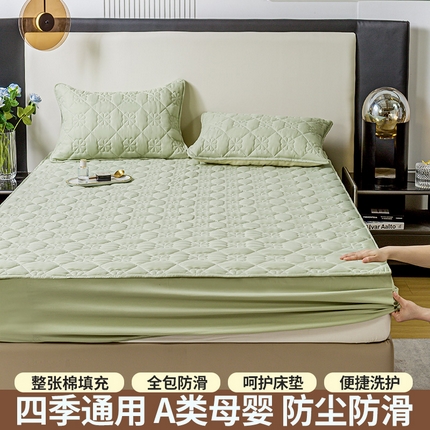 91家纺网 家纺一手货源 找家纺 （总）恬澳 2024新款A类夹棉床笠轻奢风