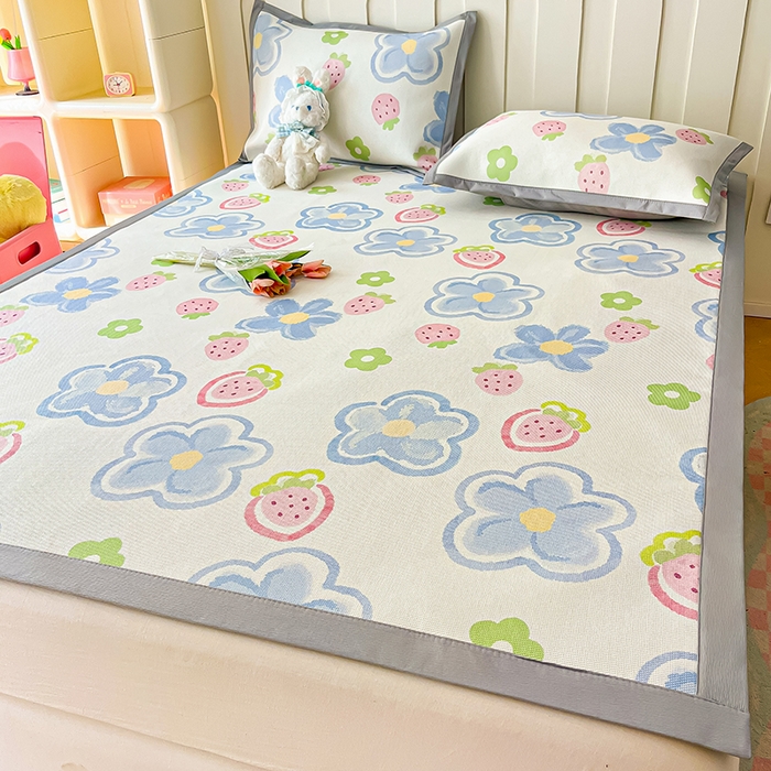 91家纺网 家纺一手货源 找家纺 （总）安哆啦家纺 安哆啦家纺 2024新款A类冰藤印花凉席