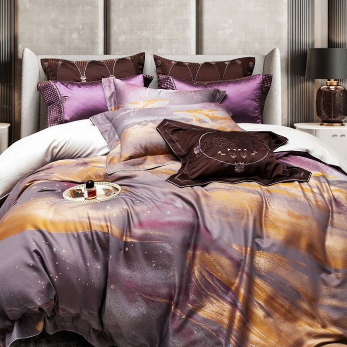 91家纺网 家纺一手货源 找家纺 （总）至爱今生 2024新款100支全棉色织提花四件套 维多利亚