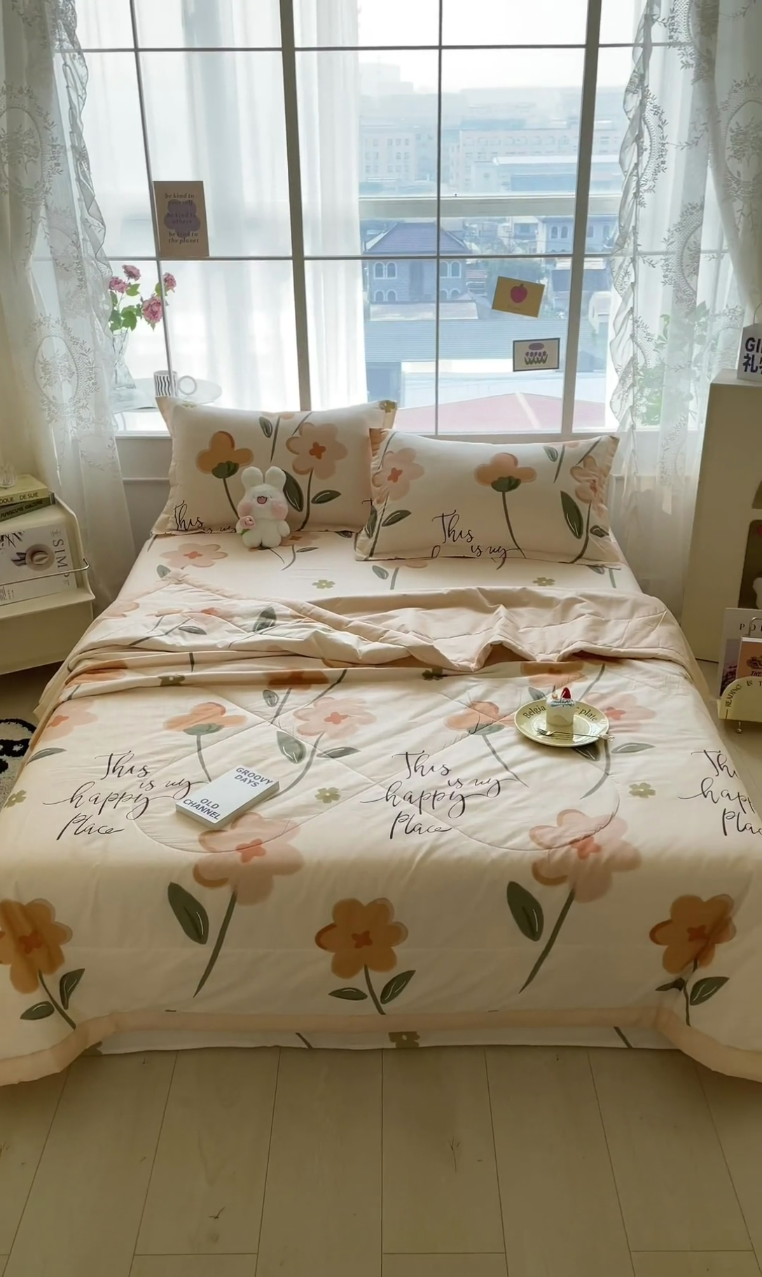 91家纺网 家纺一手货源 找家纺 菲梵家纺 2025春夏新品A类全棉喷气印花夏被 被子被芯 春日暖阳