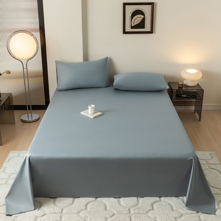 91家纺网 家纺一手货源 找家纺 暖季 2025新款40支全棉纯色床单 时尚灰