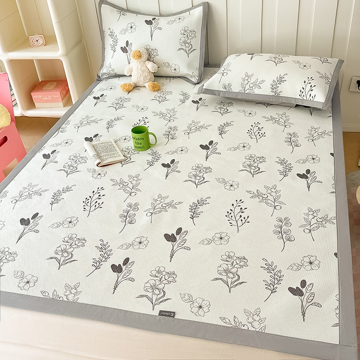 91家纺网 家纺一手货源 找家纺 安哆啦家纺 安哆啦家纺 2024新款A类冰藤印花凉席 空墨-凉席款