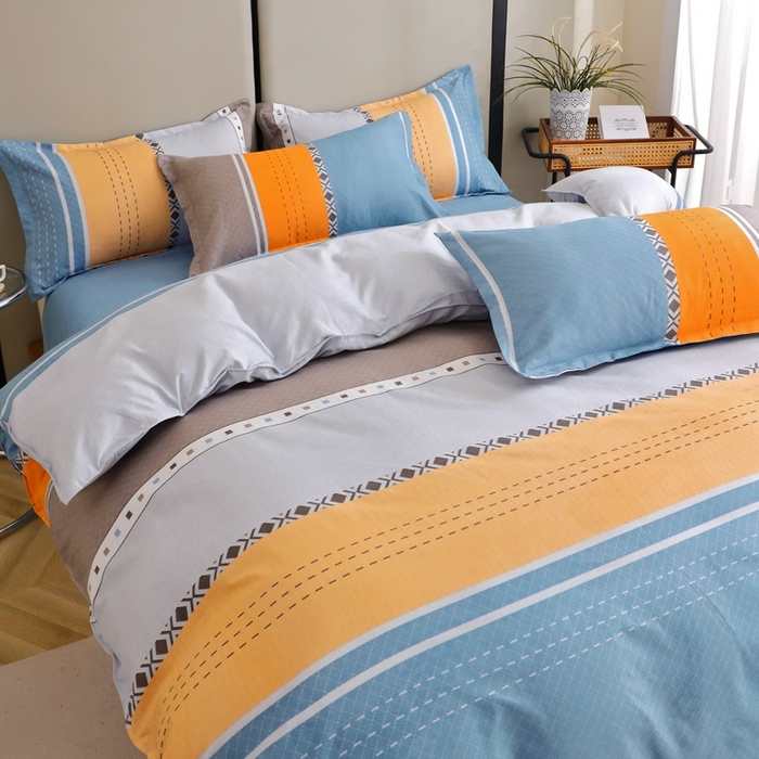 91家纺网 家纺一手货源 找家纺 北部居 2025新款加厚化纤四件套  暮春品调