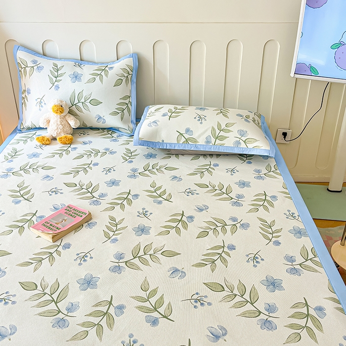 91家纺网 家纺一手货源 找家纺 安哆啦家纺 安哆啦家纺 2024新款A类冰藤印花凉席 森林来信-凉席款