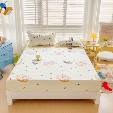 91家纺网 家纺一手货源 找家纺 （总）楠沐家纺 2025新款亲肤印花芦荟棉水洗棉床笠系列