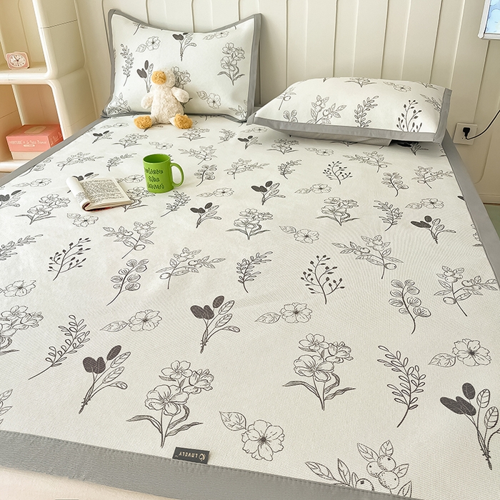 91家纺网 家纺一手货源 找家纺 安哆啦家纺 安哆啦家纺 2024新款A类冰藤印花凉席 空墨-凉席款