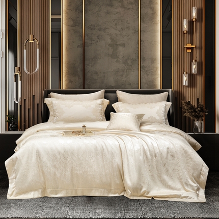 91家纺网 家纺一手货源 找家纺 （总）至爱今生 2024新款100支全棉色织提花四件套 维纳斯