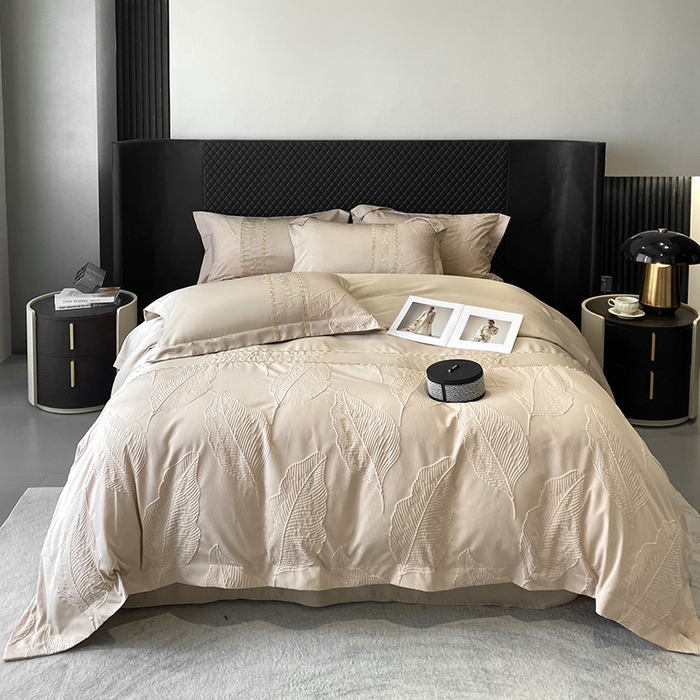 91家纺网 家纺一手货源 找家纺 （总）优悦生活馆 2024新款新款冰丝绣花四件套-莫奈花园