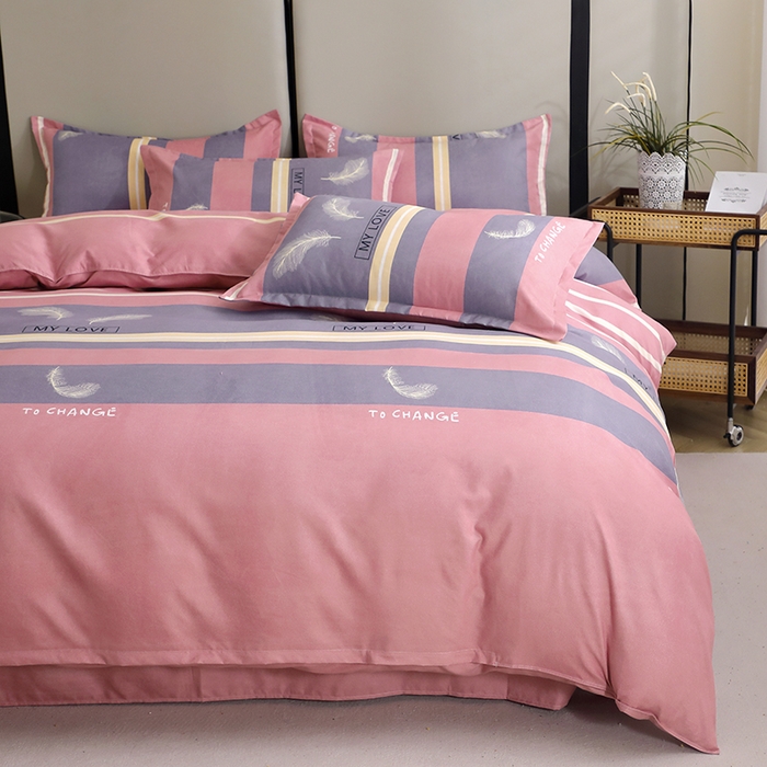 91家纺网 家纺一手货源 找家纺 北部居 2025新款加厚化纤四件套 梦之羽