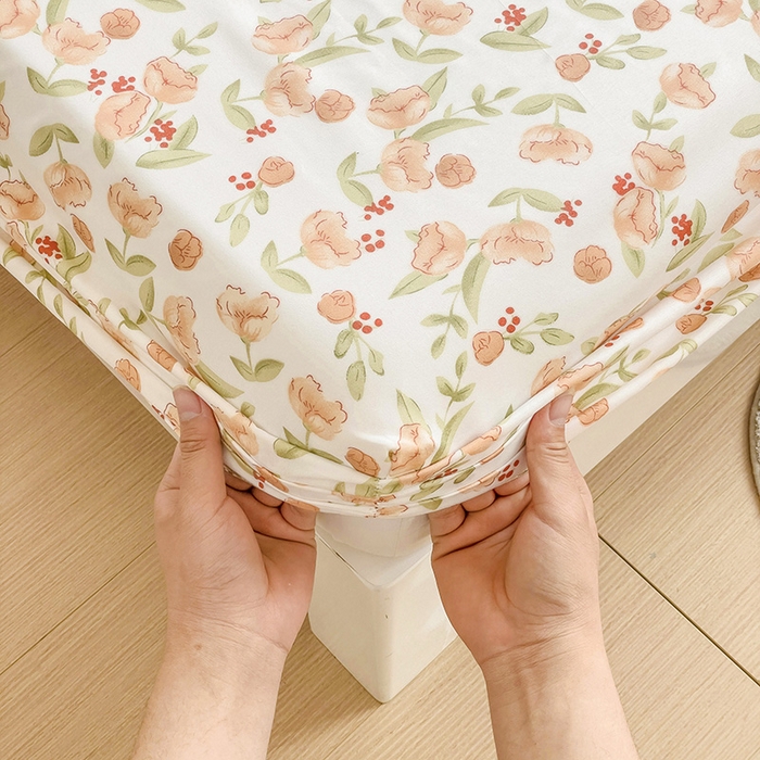 91家纺网 家纺一手货源 找家纺 （总）楠沐家纺 2025新款亲肤印花芦荟棉水洗棉床笠系列