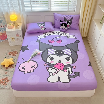 金爱家 2024新款全棉三丽鸥正版大版单品床笠 贪吃库洛米