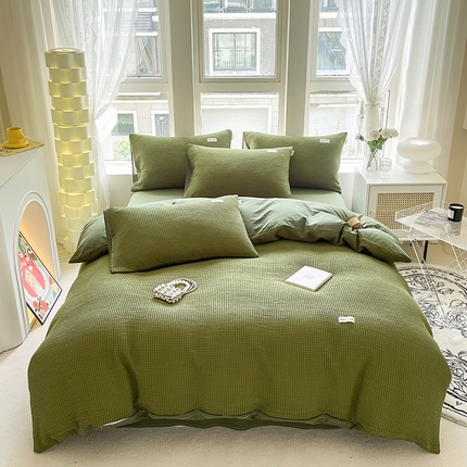 2024沐辰家居-华夫格系列套件 橄榄绿