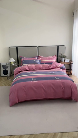 91家纺网 家纺一手货源 找家纺 北部居 2025新款加厚化纤四件套 梦之羽