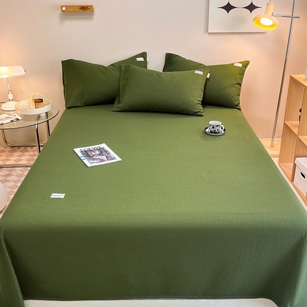 91家纺网 家纺一手货源 找家纺 （总）2024沐辰家居-华夫格系列床单单品