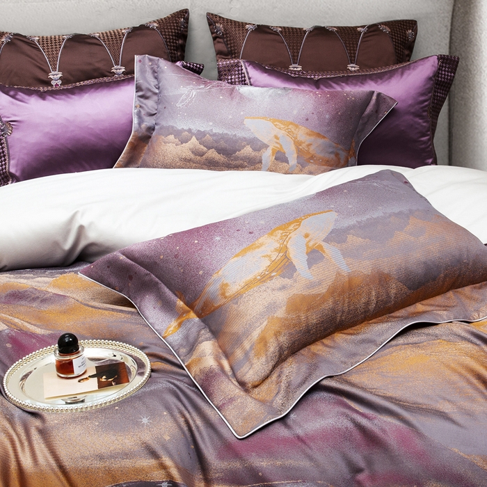 91家纺网 家纺一手货源 找家纺 （总）至爱今生 2024新款100支全棉色织提花四件套 维多利亚