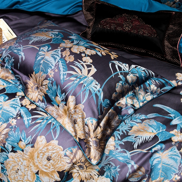 91家纺网 家纺一手货源 找家纺 （总）至爱今生 2024新款100支全棉色织提花四件套 菲拉格庄园