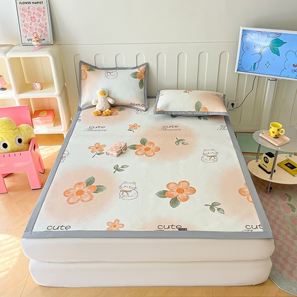 91家纺网 家纺一手货源 找家纺 （总）安哆啦家纺 安哆啦家纺 2024新款A类冰藤印花凉席