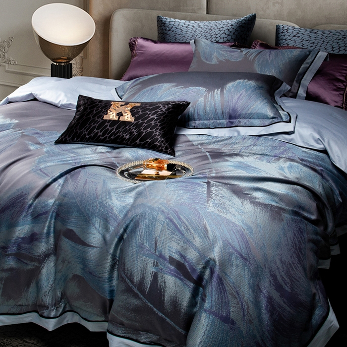 91家纺网 家纺一手货源 找家纺 （总）至爱今生 2024新款提花丝绵色织四件套 爱格伯特