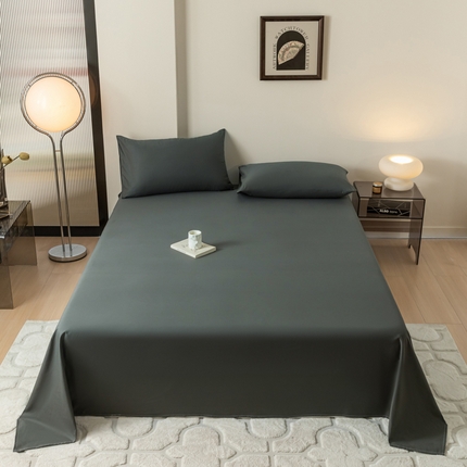 暖季 2025新款40支全棉纯色床单 高级灰