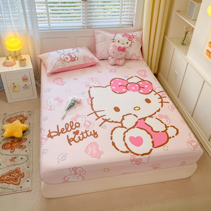 91家纺网 家纺一手货源 找家纺 （总）金爱家 2024新款全棉三丽鸥正版大版单品床笠