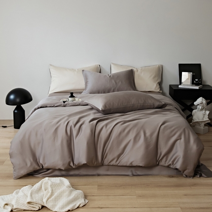 EH 2024新款初夏LF60支天丝双拼色四件套系列 冷茶灰