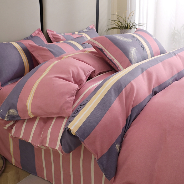 91家纺网 家纺一手货源 找家纺 北部居 2025新款加厚化纤四件套 梦之羽