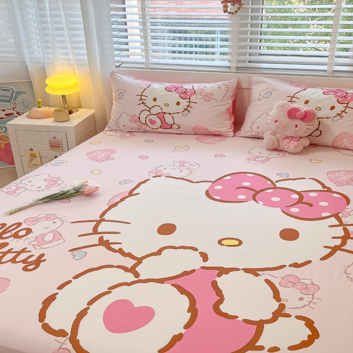 91家纺网 家纺一手货源 找家纺 （总）金爱家 2024新款全棉三丽鸥正版大版单品床笠