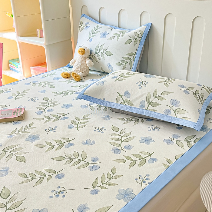 91家纺网 家纺一手货源 找家纺 安哆啦家纺 安哆啦家纺 2024新款A类冰藤印花凉席 森林来信-凉席款