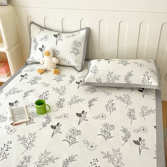 91家纺网 家纺一手货源 找家纺 安哆啦家纺 安哆啦家纺 2024新款A类冰藤印花凉席 空墨-凉席款