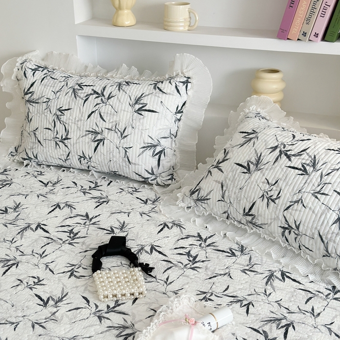 91家纺网 家纺一手货源 找家纺 昔可家纺 2024新款凉感冰皮床盖和同款夏被 国风竹影