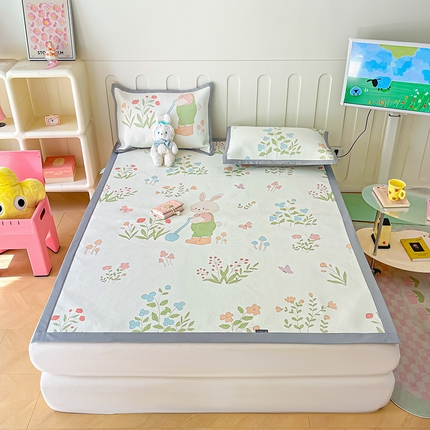 91家纺网 家纺一手货源 找家纺 （总）安哆啦家纺 安哆啦家纺 2024新款A类冰藤印花凉席