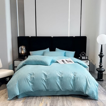 91家纺网 家纺一手货源 找家纺 （总）大米家居 2024年新款轻奢大牌风压花水洗棉磨毛四件套