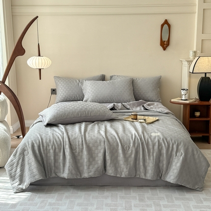 91家纺网 家纺一手货源 找家纺 （总）2024沐辰家居-新款泡泡纱A类大豆纤维夏被四件套