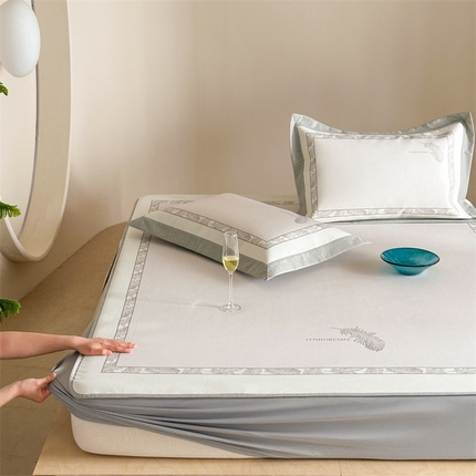 91家纺网 家纺一手货源 找家纺 （总）甜梦 2025新款简欧大板凉感品质7A抗菌防螨印花养生冰丝席系列