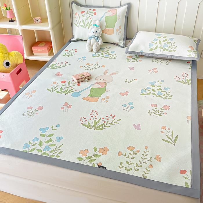 91家纺网 家纺一手货源 找家纺 安哆啦家纺 安哆啦家纺 2024新款A类冰藤印花凉席 田园里-凉席款