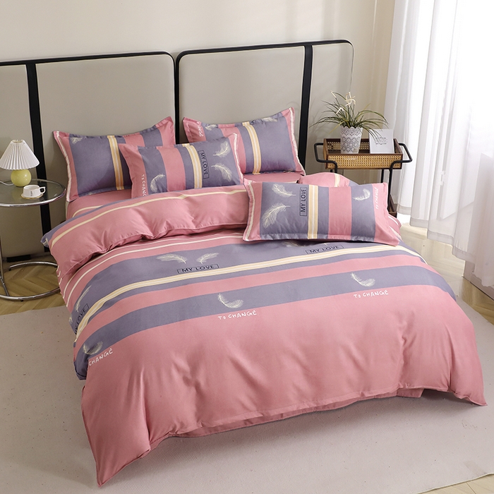 91家纺网 家纺一手货源 找家纺 北部居 2025新款加厚化纤四件套 梦之羽