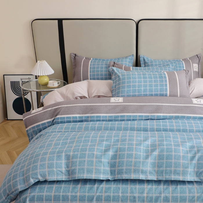 91家纺网 家纺一手货源 找家纺 北部居 2025新款加厚化纤单被套 随心所想-蓝