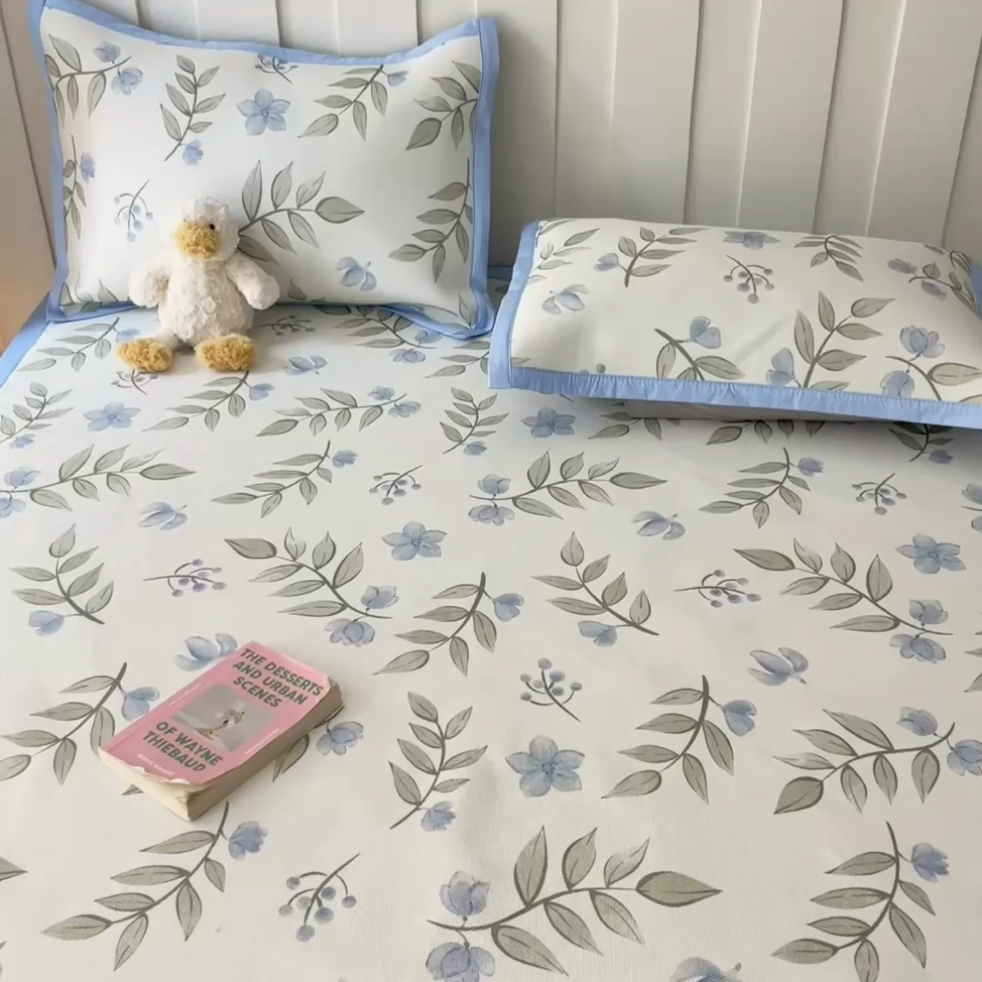 91家纺网 家纺一手货源 找家纺 安哆啦家纺 安哆啦家纺 2024新款A类冰藤印花凉席 森林来信-凉席款