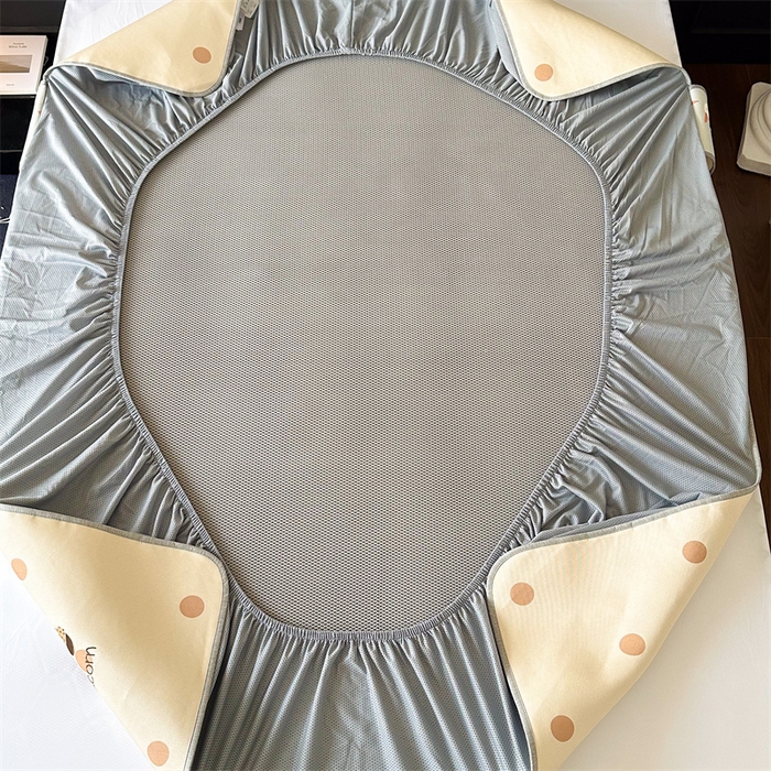 91家纺网 家纺一手货源 找家纺 甜梦 2024新款母婴级7A抗菌养生冰藤席影棚1—床笠款 小橡子（床笠款）