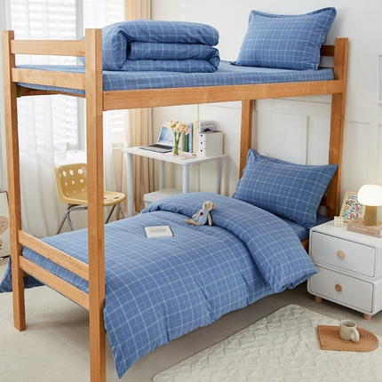 91家纺网 家纺一手货源 找家纺 （总）锦润家纺 2025新款色织水洗棉三件套学生三件套全棉三件套大礼包