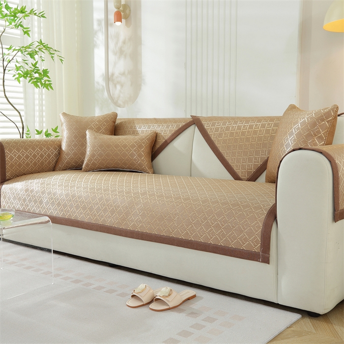 91家纺网 家纺一手货源 找家纺 共鸣沙发垫 新款夏季新款冰藤沙发垫 冰藤方格